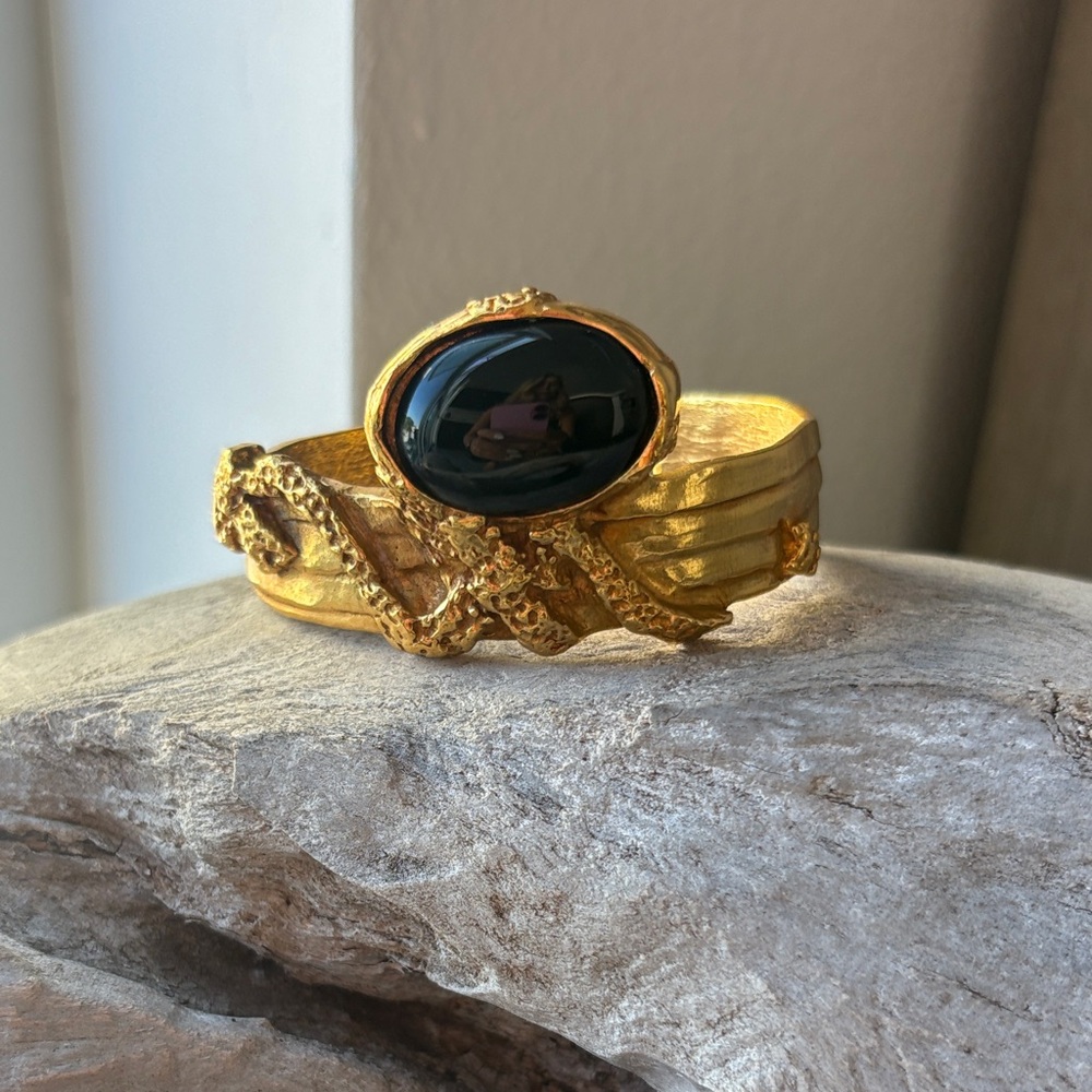 Elegant YSL Gold and Black Women's Bracelet
